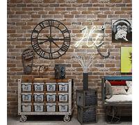 Okydoky 44 x 300 cm - Papier peint autocollant mural en vinyle motif brique marron - Décoration de meubles - Stickers muraux