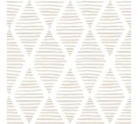 Okydoky 8202-beige-3.DE Papier peint à rayures moderne à décoller et à coller, papier de contact beige et blanc, 44 cm x 300 cm, papier peint géométrique, papier peint autocollant, papier peint