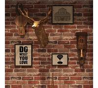 Okydoky amovible rustique papier peint Brique rouge, anti-adhésif, salon Chambre à coucher de cuisine Fond N ° 57104 20.86 inches(W) x 31.2 feet(L)(5%) Rustic Red Brick Wallpaper