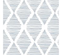 Okydoky Papier Peint à Rayures Moderne Bleu et Blanc - Décoratif, Autocollant, Amovible - Géométrique en Vinyle - 44 cm x 1000 cm