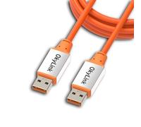 OkyLink Câble USB 3.2 Gen 2 A-A mâle vers mâle - Haute vitesse 10 Gbit/s - Câble orange de 2 m