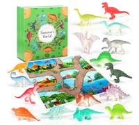 OKYUK Calendrier de l'Avent 2025, 24 Jours Calendrier de l'avent Dinosaures Enfant avec 16 Dinosaures Uniques, Jouets Dinosaures Surprise de Noël pour Enfants à Partir de 3 ans