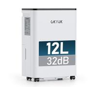 Déshumidificateur électrique 12L avec affichage numérique de l'humidité, déshumidificateur pour maison 40m² avec arrêt automatique, idéal pour, salles de bains, chambres, appartements, sous-sols