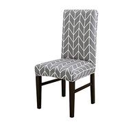 OKYUK Lot de 4 Housses de Chaise de Dining pour Chaise de dîner - Housse de siège élastique Amovible Amovible et Lavable - Décoration de la Maison