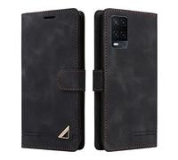 OKZone Coque pour Oppo A16/A16S/A54S/A54 4G/A55 5G, Étui de Protection de Portefeuille Antichoc de Fente pour Carte, Support de Carte à Rabat en Cuir en PU Étui (Noir)