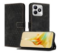 OKZone Coque pour Realme C51 4G/C53 4G/Narzo N53 4G/Note 50 4G, Etui Protection Housse Premium en Cuir PU Portefeuille Étui Téléphone [Fermoir Magnétique] [Fentes pour Cartes] Flip Case(Noir)