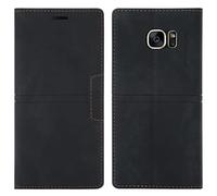 OKZone Coque Samsung Galaxy S7 Edge, Étui Portefeuille Magnétique en Cuir TPU Antichoc avec Fentes pour Cartes et Rabat (Noir)