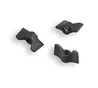 OL Lot de 2 écrous papillon en plastique avec douille filetée en acier Filetage M8