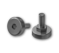 OL Lot de 2 vis de réglage de la hauteur/vis d'équilibrage du sol avec capuchon en acier inoxydable, plastique/acier/acier inoxydable, 33 mm, M8 x 30