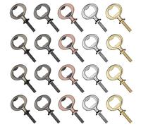 OLACD Kit de 20 pièces en alliage de zinc, inserts filetés en métal à monter soi-même, décapsuleur ouvre-bouteille de bière, projets plats pour