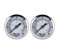 Oladfiop Lot de 2 manomètres hydrauliques -Z51 0-60 Psi 40 mm 1/8 Npt Mini manomètres d'air Compresseur d'air