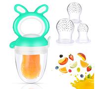 Oladwolf D'alimentation Pour Bébé Tétine en Silicone Grignoteuse, Tétines en Sans Bpa en 3 Tailles, Sucette Pour Fruit Bebe 3 Mois (Vert)
