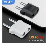Olaf 1-10 pièces 4.8/4.0mm adaptateur de prise US vers ue ue vers Euro KR BR brésil convertisseur de prise adaptateur de puissance de voyage américain prise de courant Black 4.8MM