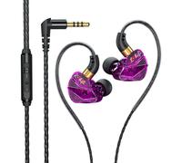 OLAF 3.5mm L Prise de Courbure Filaire Casque HIFI Basse Écouteur In-Ear Casque Gamer Mains Libres Écouteurs Pour Xiaomi Huawei Samsung-Violet