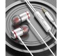 OLAF Digital Decoding Wired Headphones Type-C/3.5mm Headset 9D Bass Stereo Earbuds In-Ear Earphone for Samsung S20 Xiaomi Huawei-White-3.5mm