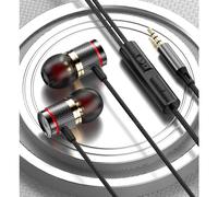 OLAF Digital Decoding Wired Headphones Type-C/3.5mm Headset 9D Bass Stereo Earbuds In-Ear Earphone for Samsung S20 Xiaomi Huawei-Black-3.5mm