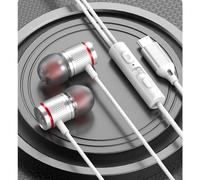OLAF Digital Decoding Wired Headphones Type-C / 3.5mm Headset 9D Bass Stereo Earbuds In-Ear Earphone For Samsung S20 Xiaomi Huawei-White-Type C