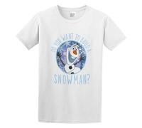Olaf Do You Want to Build A Snowman Portrait Men's T-Shirt Unisex White Men Tees S