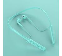 OLAF Écouteurs Tour de cou Casque sans fil Bluetooth Écouteurs avec micro Mains libres Bluetooth Casque Gamer Sport TWS Power Display-Cyan-no LED