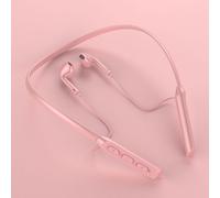 OLAF Écouteurs Tour de cou Casque sans fil Bluetooth Écouteurs avec micro Mains libres Bluetooth Casque Gamer Sport TWS Power Display-Rose-pas de LED