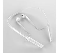 OLAF Écouteurs Tour de Cou Écouteurs Sans Fil Bluetooth Écouteurs avec Micro Mains Libres Bluetooth Casque Gamer Sport TWS Power Display-Blanc-pas de LED