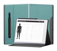 OLAIKE Étui Book Folio pour Remarkable 2 10.3" 2020, Couverture en Tissu avec Poche Stylo, Design de Support Pliant Stable, Gris & Vert