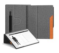 OLAIKE Étui Book Folio pour Remarkable 2 10.3" 2020, Couverture en Tissu avec Support de Rotation à 360 Degrés et Poche Stylet, Gris et Orange