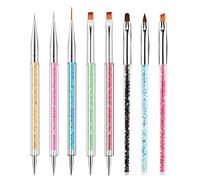 Olakin Pinceaux à Ongles[8 Pièces], Brosses de Ongle Art, Pinceaux pour Nail Art, Pinceaux Gel UV Nail Art Outils de Manucure pour DIY Nail Art Designs