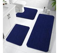 OLANLY Lot de 3 tapis de salle de bain en chenille doux et absorbants, tapis de toilette en forme de U, à séchage rapide, accessoires de décoration d'intérieur, tapis de bain pour salle de bain (119,4