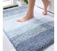 OLANLY Tapis de Salle de Bain 91,4 x 61 cm en Microfibre Extra Douce et absorbante, Dos en Caoutchouc, séchage Rapide, Lavable en Machine, Accessoires de décoration d'intérieur, Bleu