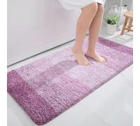 OLANLY Tapis de salle de bain extra doux et absorbant en microfibre - Revers en caoutchouc - Séchage rapide - Lavable - Pour salle de bain, baignoire, douche et accessoires de décoration d'intérieur -
