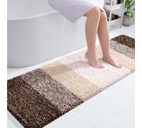OLANLY Tapis de Salle de Bain Extra Doux et Absorbant en Microfibre - Revers en Caoutchouc - Séchage Rapide - Lavable en Machine - pour Sol de Salle de Bain, Baignoire, Douche et Accessoires de