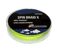 Olanmarp Spin Braid X Couleur Chatreuse 250 Mètres - Fil de pêche tressé Fin et Souple pour Tous Types de pêche (Tressé en 4 brins, 0,20 mm - 12,3 kg)