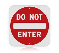 OLANZU Panneau « Do Not Enter » de 61 x 61 cm - Aluminium prismatique haute intensité - Panneau en nid d'abeille réfléchissant « Do Not Enter » - Panneau en métal antirouille « Do Not Enter » -