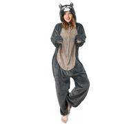 OLAOLA Combinaison Pyjama Femme Homme Animaux Costume Unisexe Adulte Onesie Halloween Cosplay Deguisement Kigurumi Pajamas Fête Vêtements de Nuit (S, Raton Laveur)