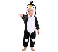 OLAOLA Grenouillère Bébé Unisexe, Pyjama en Flanelle Douce, Costume d'Animal pour Enfant, Combinaison à Capuche Cartoon (Pingouin, 24-30 mois)