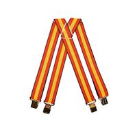 Olata Bretelles Classique Extra Fort avec 4 Clips/Centre Métal - 4cm. Couleurs de Pays - Espagne