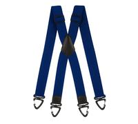 Olata Bretelles Robustes en X avec Mousquetons en Plastique - Largeur 4 cm, Réglables et Unisexes. Bleu Royal