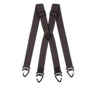 Olata Bretelles Robustes en X avec Mousquetons en Plastique - Largeur 4 cm, Réglables et Unisexes. Gris Foncé