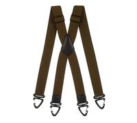 Olata Bretelles Robustes en X avec Mousquetons en Plastique - Largeur 4 cm, Réglables et Unisexes. Vert Olive