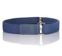 Olata Ceinture Élastique Extensible pour Enfants - Réglable avec Fermeture Auto-Aggripante, Idéale pour les 0-15 Ans. Bleu (5-12 ans)