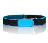 Olata Ceinture Élastique Extensible pour Enfants - Réglable avec Fermeture Auto-Aggripante, Idéale pour les 0-15 Ans. Noir/Turquoise (0-2 ans)