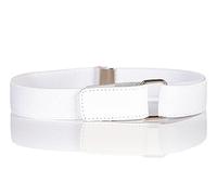 Olata Ceinture Élastique Extensible pour Enfants - Réglable avec Fermeture Auto-Aggripante, Idéale pour les 0-15 Ans. Blanc (5-12 ans)