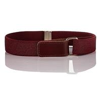 Olata Ceinture Élastique Extensible pour Enfants - Réglable avec Fermeture Auto-Aggripante, Idéale pour les 0-15 Ans. Bourgogne Rouge (1-6 ans)