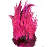 Olax Selle Teinte de Coq, Plumes de Montage de Mouches, 5 Couleurs, Arts et Artisanat (Rose)