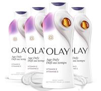 Olay Age Defying Body Wash with Vitamin E & B3 Complex, 22 Fl Oz (Pack of 4) for Moisturizing
