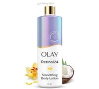 Olay Lotion corporelle lissante pour femme avec rétinol, hydratant 24 heures, complexe de vitamine E et de vitamine B3, formule à absorption rapide, 502,7 ml
