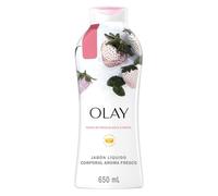 Olay Nettoyant pour le corps Fresh Outlast rafraîchissant à la fraise blanche et à la menthe, 650 ml/22 oz