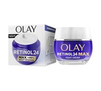 Olay Retinol 24 MAX Crème de nuit hydratante anti-âge pour femme avec vitamine E antioxydante et 40% de glycérine, lisse, renouvelle et hydrate pendant la nuit 50 ml