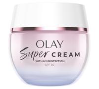 Olay Super Crème Hydratante Pour Le Visage Rechargeable Avec Protection UV SPF30, Hydratation Ultra Légère, 50 ml
